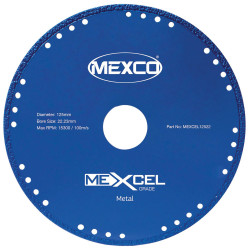 MEXCO MEXCEL12522 XCEL Grade Metal Cut Diamond Blade 125 x 22mm