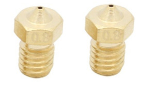Opencircuit Extruder nozzle 0.8mm for 1.75mm filament - 2 pieces