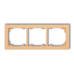 DECO Ramka potrójna DECO Pastel Matt brzoskwiniowy 45DR-3