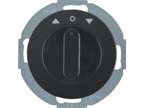 BERKER R.classic Wyłącznik żaluzjowy obrotowy z elementem centralnym i pokrętłem 2-bieg czarny 38122145 HAGER