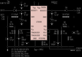 Dual Monolithic 1.4A Step-Down Switching Regulator