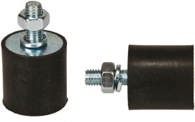 Podstawka antywibracyjna M8 średnica 40mm wysokość całkowita 40mm Nóżka sprężysta męska wysokość stopki 20mm