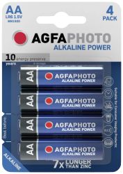 Baterie AA AgfaPhoto Power LR6 LR06, 1.5 V, alkaliczno-manganowe, 4 szt.