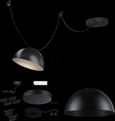 94633 ULine starter set, 5 m belt incl. holders Bol pendant, black