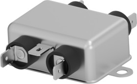 Suppressor filter, 50 to 60 Hz, 5 A, 250 VAC, 0.516 mH, faston plug 6.3 mm, 6609021-7