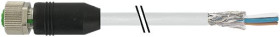 Przewód czujnik-siłownik ze złączem Złącze M12 liczba rdzeni 8 długość 10m Rodzaj A Żeńskie
