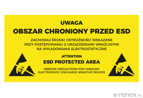 TABLICA ESD PROTECTED AREA wersja pol-ang