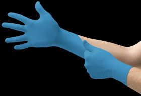 Rękawice jednorazowe, rozm. 9.5-10, XL, 100 szt., kolor: Niebieski, Ansell