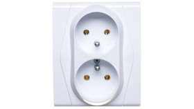 Festa Gniazdo Podwójne Z/U 16A Ip20 Białe Gpt-2X2p+Z 0872-00