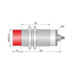 Czujnik indukcyjny, ATEX, model SI30-BE15 NC AD3, Y30000023