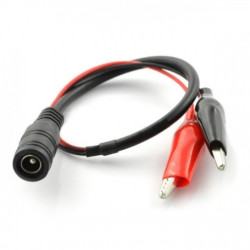 Gniazdo DC 2,1/5,5mm z krokodylkami - 44mm