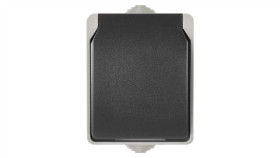 Gniazdo Pojedyncze Ip54 Szaro-Czarne Emos A1397