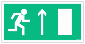 ZNAK - AC052 Wyjście ewakuacyjne prawostronne prosto 80 x 40 cm FS - Folia samoprzylepna foto.