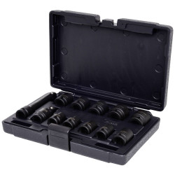 KS Tools 515.0112 1/2&quot; Hexagon Impact Socket Set, 12 Pcs, Short