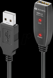 S-XU2100-150 USB 2.0 extension cable, USB-A to USB-A, 15 m