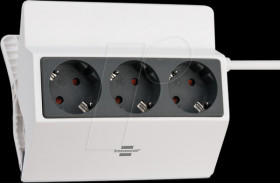 1150070 Socket outlet with clamp, 3 sockets, 3 m