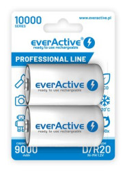 OUTLET 2 x akumulatorki everActive R20/D Ni-MH 10000 mAh ready to use