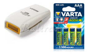 Vipow LC20 + 4 x R03/AAA Varta Ready2Use 800