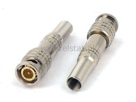 WT BNC - skręcany z odgiętką złocony; fi 7,2mm