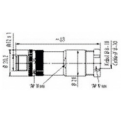 Binder 99-0429-19-04 Male 8-10mm 4 Pin Cable Mount with Screw Terminal