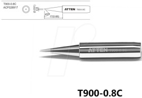T900-0.8C Soldering tip, 0.8 mm, 45° bevelled, straight