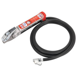 Sealey SA37/94 Professional Tyre Inflator With 2.75mtr Hose &amp; Clip-on Connector