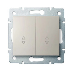 LOGI Łącznik podwójny schodowy śrubowy 10AX 250V kremowy 021060103 25133