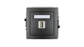 Deco Gniazdo Pojedyncze Usb-Aa 3.0 Grafitowy 11Dgusb-5