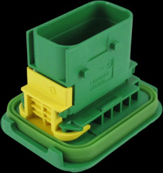 Pin housing, 12 pole, 2 rows, green, 3-1564520-1