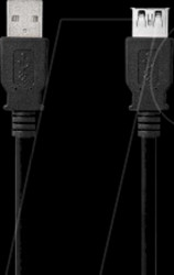 CCGL61010BK20 USB 3.0 cable, A connector &gt; A port, 2 m, black