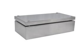 Obudowa 300 mm 150 mm 81mm Stal nierdzewna typu 304 RS PRO, z drzwiami zwykłymi