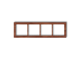 DECO Ramka 4 poczwórna uniwersalna - drewno (orzech amerykański) orzech amerykański DRD-4E KARLIK
