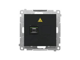 SIMON 55 Gniazdo światłowodowe / optyczne pojedyncze SC/APC czarny mat TGS1.01/149 KONTAKT SIMON