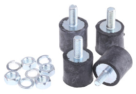 FIBET Mocowanie antywibracyjne Fibet M5 x 12 mm wysokość całkowita 15 mm Cylinder męski-żeński 25.5 daN