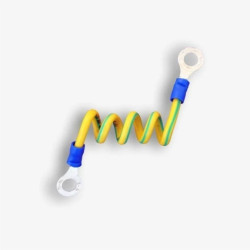 Przewód uziemiający (linka żółto-zielona) dł. 25 cm, zakończenia oczkowe EM/LIN-PE-25