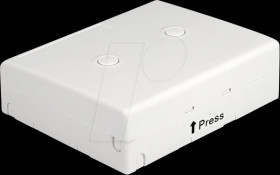 86843 FO wall mount outlet, 4 x SC simplex / LC duplex