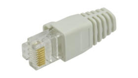 Gumowa Osłonka Wtyku Rj45 Biała Woreczek 10Szt.