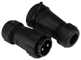 Złącze okrągłe 2-pinowe SP29 Mocowanie kablowe liniowe Wtyk, Gniazdo RS PRO Męski/żeński IP68 SP29
