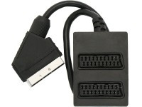 WE-2XGE Rozgałęznik kabla EURO z przewodem - podwójny