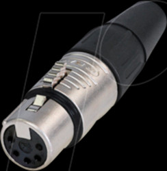 RC5F XLR cable socket 5-pin, nickel-plated housing