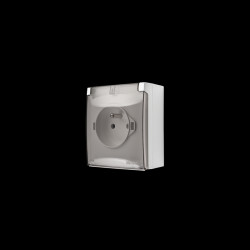 Gniazdo pojedyncze z/u białe IP44 ACGZ1C/11A Simon Aquaclick Kontakt-Simon