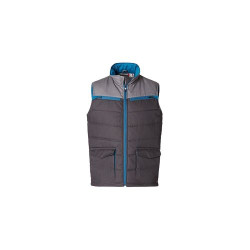 Kamizelka, rodzaj: Unisex, S, Niebieski, szary, Bawełna, poliester