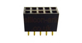 Header socket 5-way x 2-row 2.54mm pitch (2044-2*05G00SB) - Oupiin