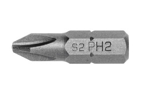 Końcówki wkrętakowe bity PH2, 25mm 10 szt w blistrze