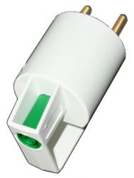 AdaFMSectFR-T/F4-V Adapter - przejściówka, wtyk sieciowy z wyprowadzonym stykiem PE na gniazdo bezpieczne 4mm, ELECTRO-PJP, TYP