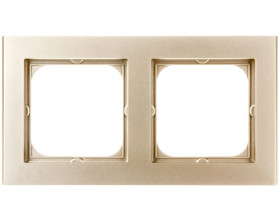 SONATA Ramka podwójna szampański złoty R-2R/39