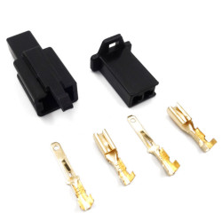 Złącze kostka MTW 2pin czarne wtyk gniazdo motocyklowe