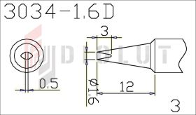 Grot Q305-1,6D dłuto 1,6mm z czujnikiem temperatury do QUICK303D