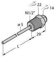 Turck 100014657 Rura ochronna THW-3-N1/2-A4-L200 1 szt.