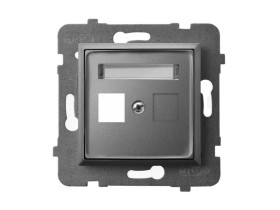 ARIA Obudowa gniazda pojedynczego typu Keystone prosta szary mat GPK-1U/p/70 OSPEL